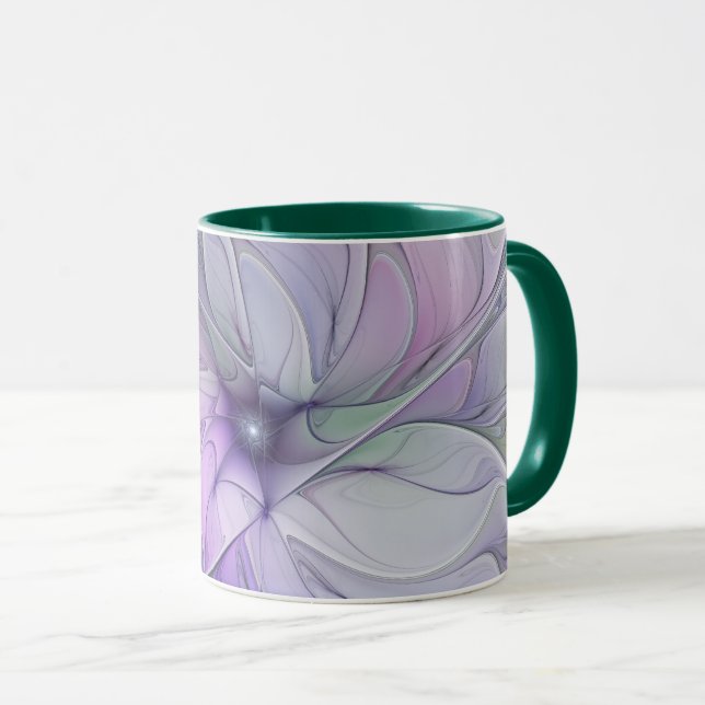Taza Magnífica Belleza Moderna Resumen Flor de Arte Fra (Anverso derecho)