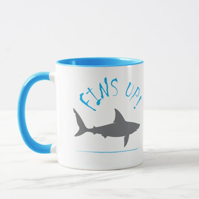 Taza Magnífica diversión submarina de tiburón blanco (Izquierda)