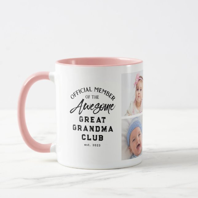 Taza Magnífica gran abuela con collage de fotos (Izquierda)