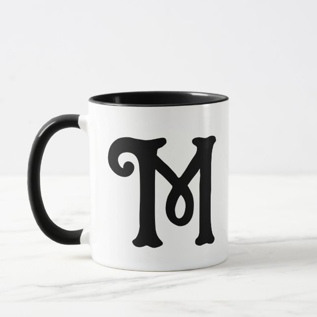Taza Magnífica letra mágica letra de inicio monograma (Izquierda)