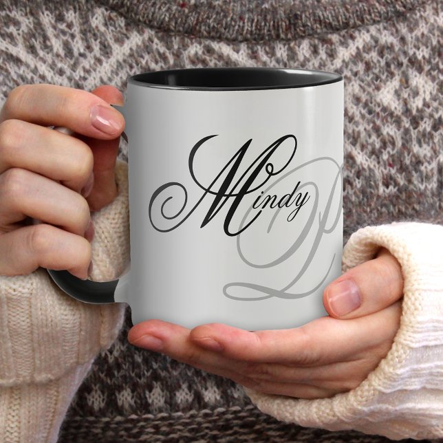 Taza Magnífica tipografía blanca negra (Subido por el creador)