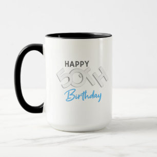 Taza Magnífica tipografía de cumpleaños número 50