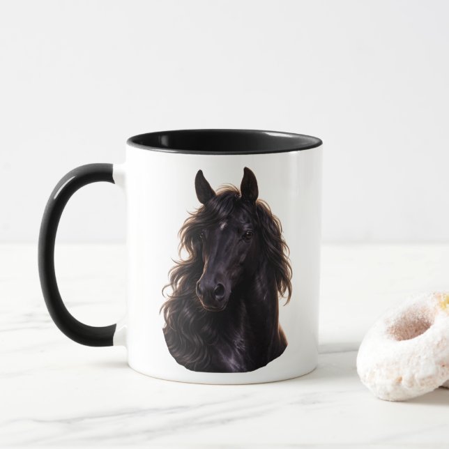 Taza Magnificent Black Stallion (Con donut)