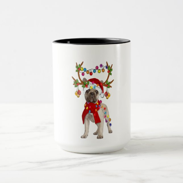 Taza Magnífico regalo de Navidades de renos de Bulldog  (Centro)
