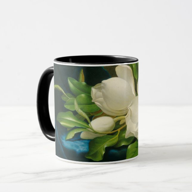 Taza Magnolias gigantes con un traje de terciopelo azul (Anverso izquierdo)