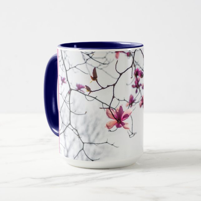 Taza Magnolias rosadas (Anverso izquierdo)