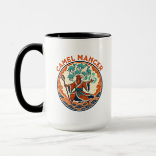 Taza Mago Mancer Camello Desierto Fantasía Arte Místico