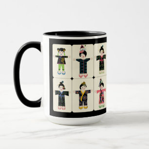 Taza Mah Jongg Dolls Mug