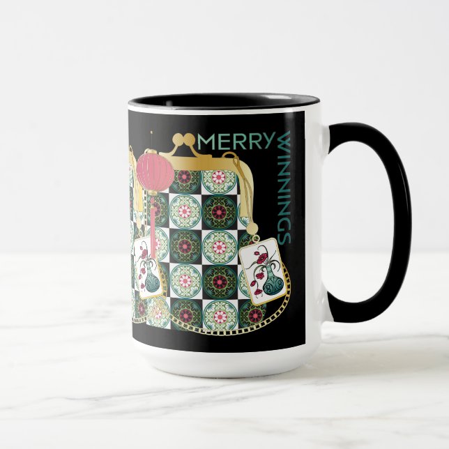 Taza Mah Jongg Purse Holiday Mug (Derecha)