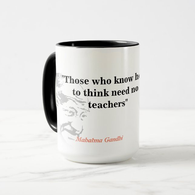 Taza Mahatma Gandhi Cita Sobre Pensar (Anverso izquierdo)