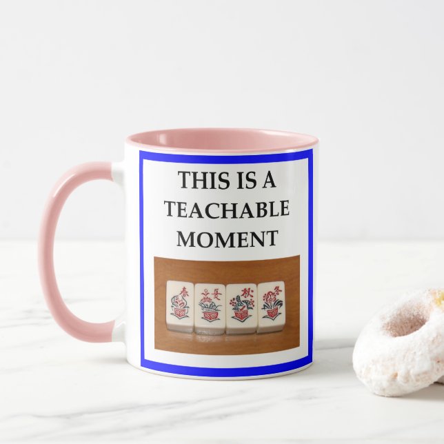 Taza mahjong (Con donut)