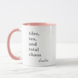 Taza Mahjong Mom Tiles Tea Chaos Funny Quote Name
