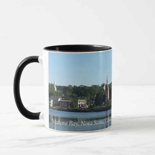 Taza Mahone Bay, Nueva Escocia, Canada Keepsake (Izquierda)