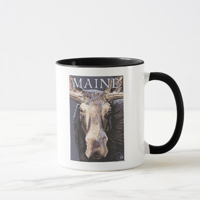 Taza MaineMoose Up Close (Derecha)