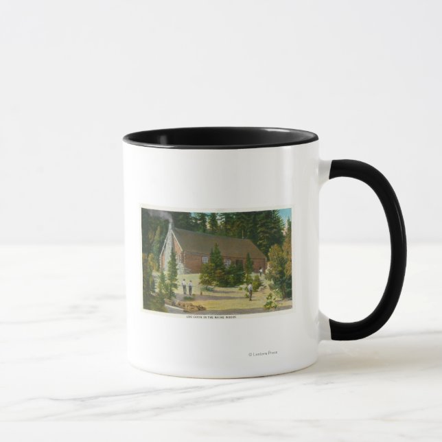 Taza MaineView de una cabina de registro en Maine Woods (Derecha)