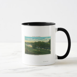 Taza MaineView de vacas enlazadas a casa