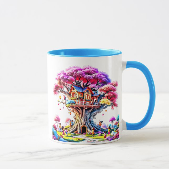 Taza Maison perchée dans un arbre magique. (Derecha)