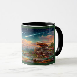 Taza Majestic Eagle Cosmic Sky Mountain Mug