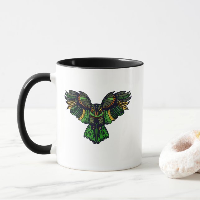 Taza Majestic Emerald Owl (Con donut)