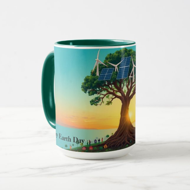 Taza Majestic Tree Powering a Green Community (Anverso izquierdo)