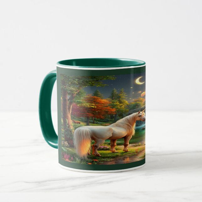 Taza Majestic White Unicorn Enchanted Forest Mug (Anverso izquierdo)