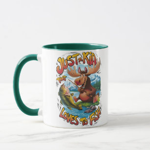 Taza Majestuoso alce con pescado:
