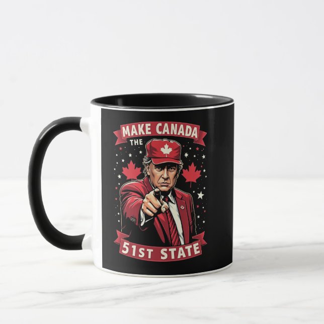 Taza Make America 51st State Canadian American (Izquierda)