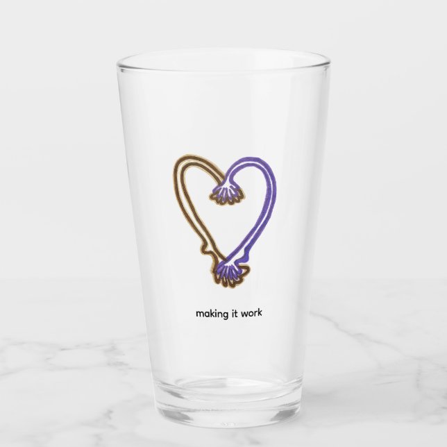 Taza Making It Work Corazón Peculiar  Vidrio (Anverso)