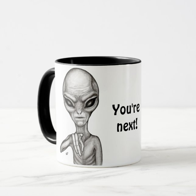 Taza ¡Mala Alien, eres la siguiente! (Anverso izquierdo)