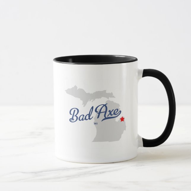 Taza Mala camisa de Michigan MI del hacha (Derecha)