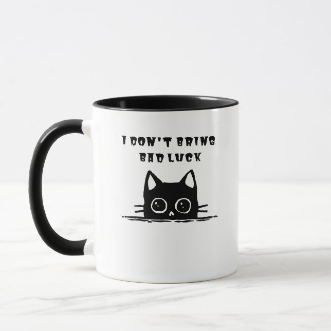 Taza mala suerte negro gato (Izquierda)