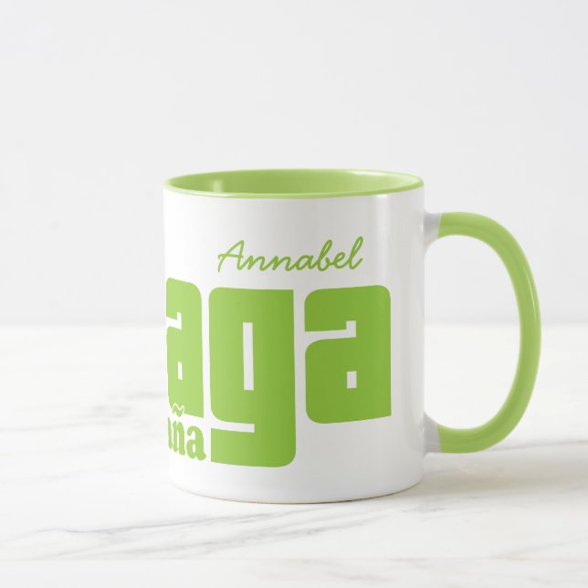 Taza Málaga España nombre de aduana mugs (Derecha)