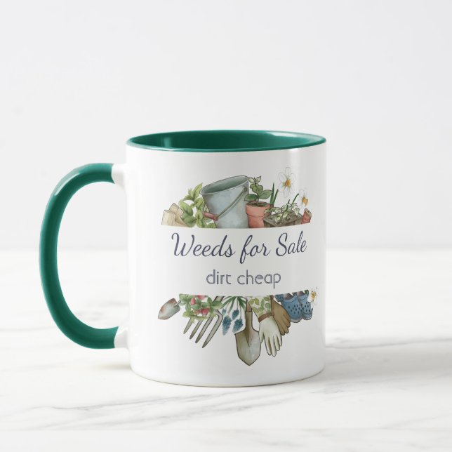 Taza Malas en venta Sucia barata Jardinería divertida (Izquierda)