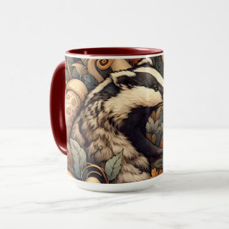 Taza Maletas de badger de colores naturales de madera