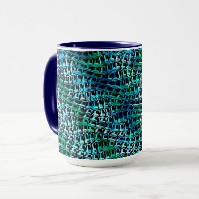 Taza Malla crocada y ondulada de la malla de la chaquet (Anverso izquierdo)