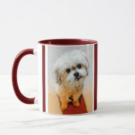 Taza Malshi Dog Maroon Personalizado Mug
