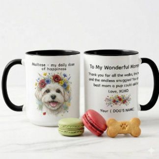 Taza Maltés mi dosis diaria de felicidad