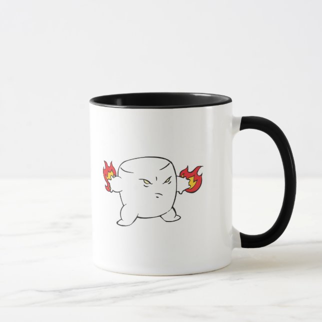 Taza malvavisco tostado maligno divertido (Derecha)