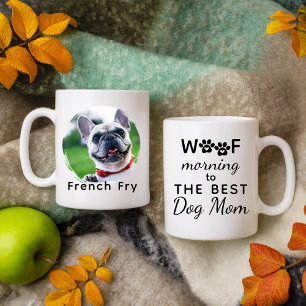 Taza Mamá Amante de Perros con Foto de Mascota Personal