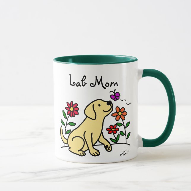 Taza Mamá amarilla y verde del laboratorio (Derecha)