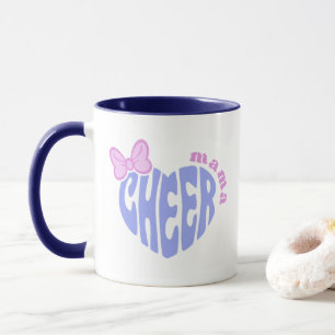 Taza Mamá animadora corazón lindo con lazo