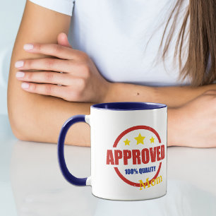 Taza Mamá aprobada con calidad retro