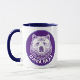 Taza Mama Bear, Ilustracion de mano dibujada