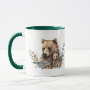 Taza Mama Brown Bear and Cub Mug
