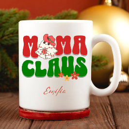 Taza Mama Claus Navidades Personalizado Mamá Nombre Ret