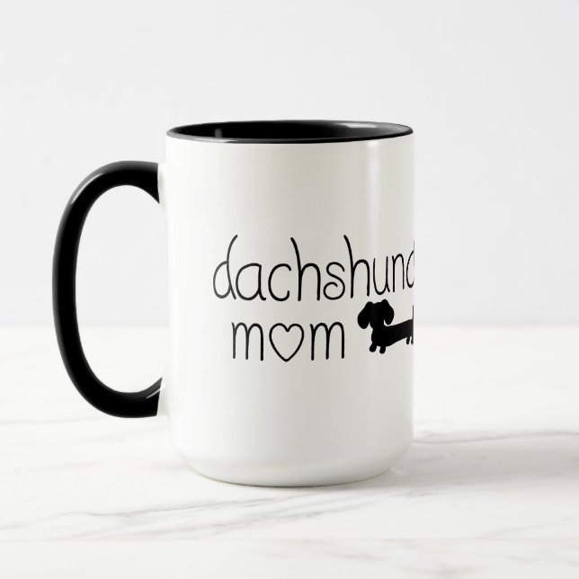 Taza Mamá Dachshund Mug para los amantes del perro vien (Izquierda)