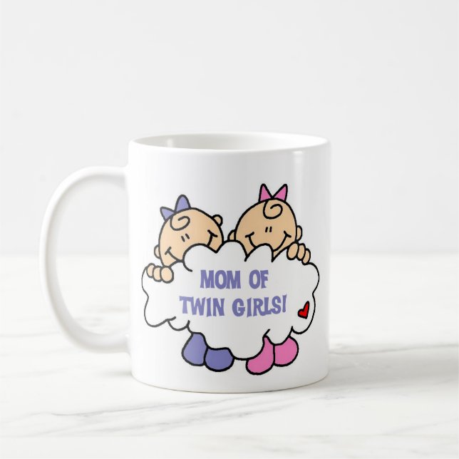 Taza Mamá de chicas gemelos (Izquierda)