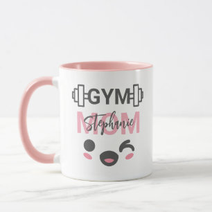 Taza Mamá de Gimnasio Sonriente Personalizada