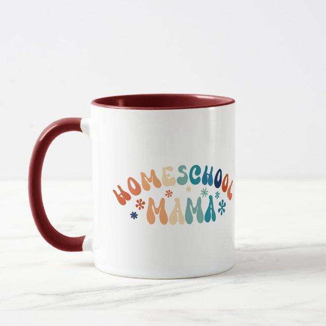 Taza Mamá de la escuela residencial personalizada con n (Izquierda)