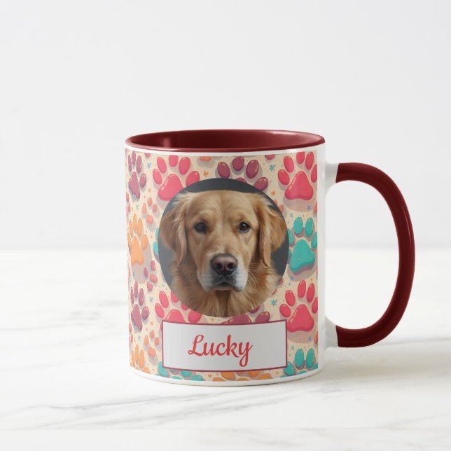 Taza Mamá de perro personalizado, papá de perro, regalo (Derecha)
